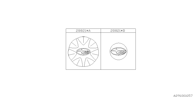 2010 Subaru Tribeca Wheel Cap Diagram