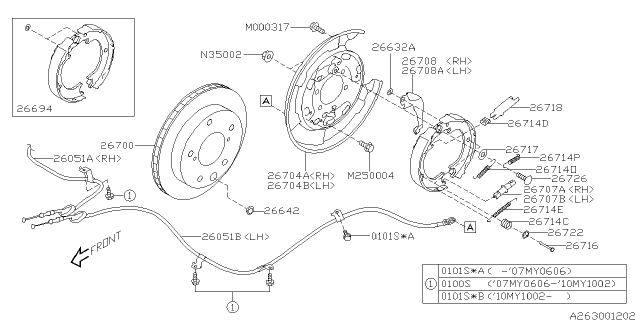 2010 Subaru Tribeca Plug Brake Drum Diagram for 26642AE000