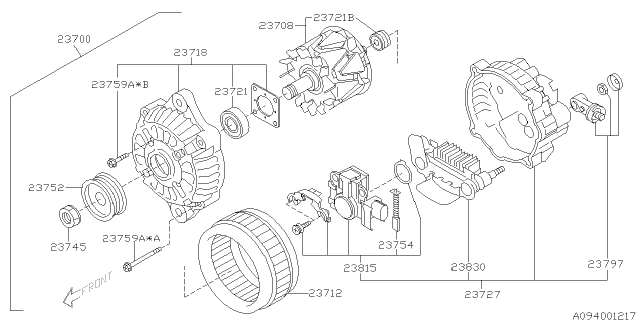 2006 Subaru Tribeca Alternator Diagram 1