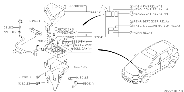 2014 Subaru Tribeca Fuse Box Diagram 1
