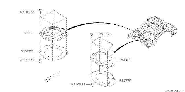 2012 Subaru Tribeca Body Panel Diagram 2