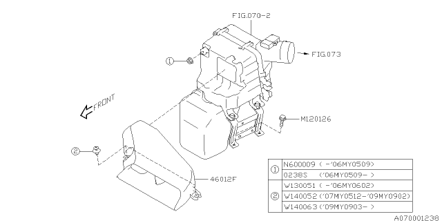 2014 Subaru Tribeca Air Cleaner & Element Diagram 2