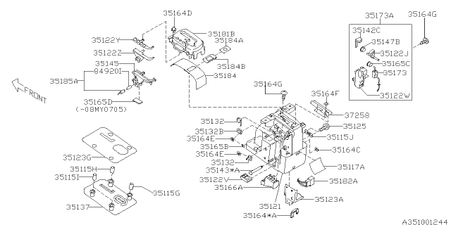 2007 Subaru Tribeca SPACER Collar C SIA Diagram for 35115XA02A