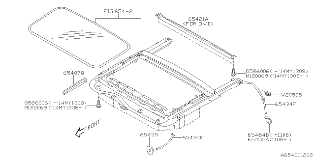 2008 Subaru Tribeca Sun Roof Diagram 3