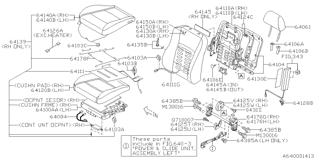 2013 Subaru Tribeca Front Seat Diagram 1