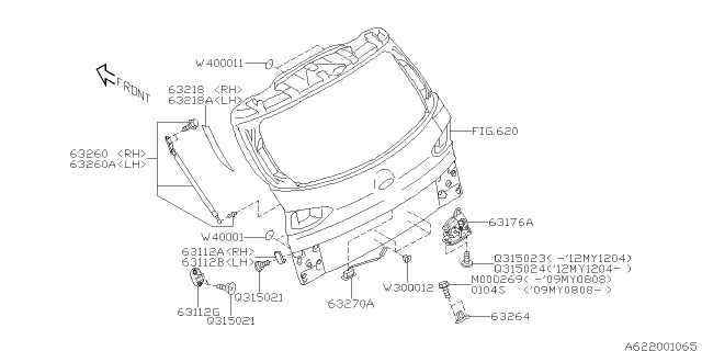 2010 Subaru Tribeca Back Door Parts Diagram