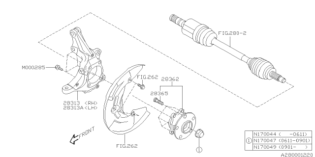 2008 Subaru Tribeca Front Axle Diagram 2