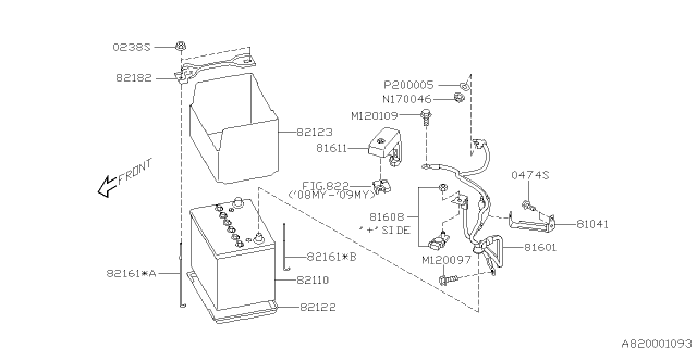 2010 Subaru Tribeca Battery Equipment Diagram