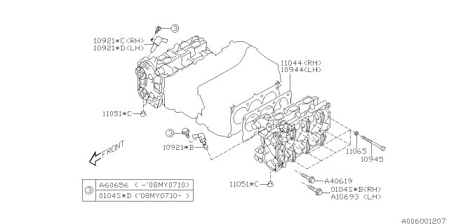 2013 Subaru Tribeca Cylinder Head Diagram 2