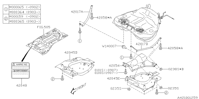 2011 Subaru Tribeca Fuel Tank Diagram 1