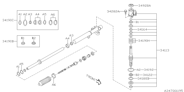 2012 Subaru Tribeca Power Steering Gear Box Diagram 3