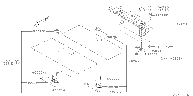 2014 Subaru Tribeca Mat Diagram 2