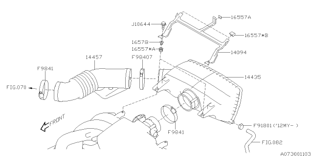 2013 Subaru Tribeca Air Duct Diagram