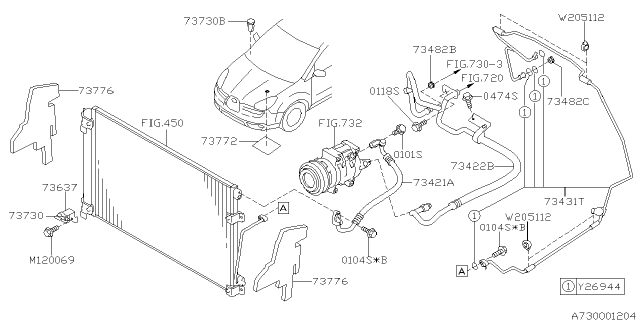 2012 Subaru Tribeca Air Conditioner System Diagram 1