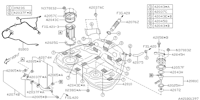 2013 Subaru Tribeca Fuel Tank Diagram 4