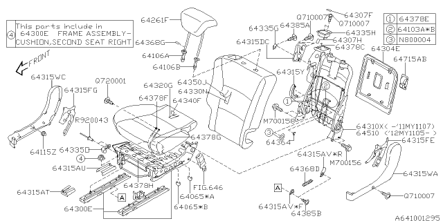 2012 Subaru Tribeca Rear Seat Diagram 2