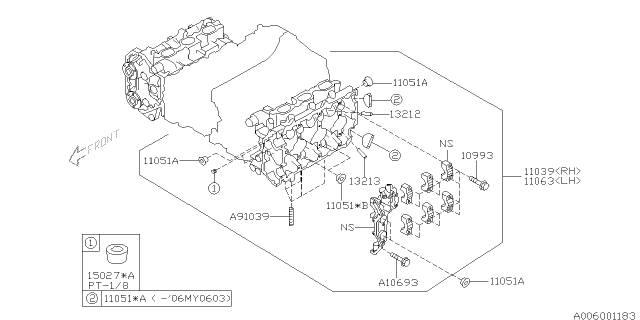 2008 Subaru Tribeca Cylinder Head Diagram 1