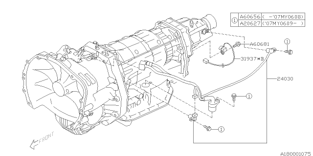 2007 Subaru Tribeca Shift Control Diagram 1