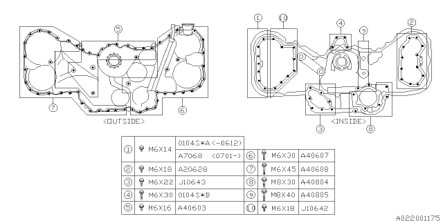 2006 Subaru Tribeca Timing Belt Cover Diagram 2