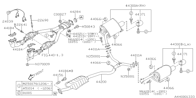 2008 Subaru Tribeca Exhaust - Diagram 2