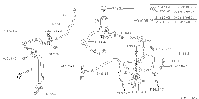 2013 Subaru Tribeca Power Steering System Diagram 2