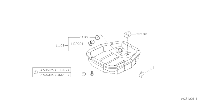 2007 Subaru Tribeca Oil Pan Diagram 2