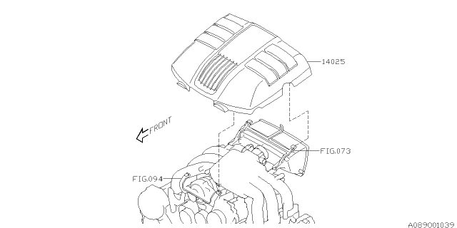 2009 Subaru Tribeca Cover - Engine Diagram