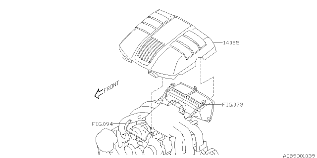 2007 Subaru Tribeca Cover-Collector Diagram for 14025AA24C