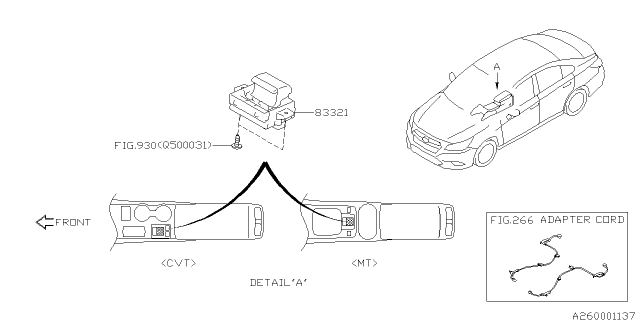 2019 Subaru Legacy Parking Brake System Diagram