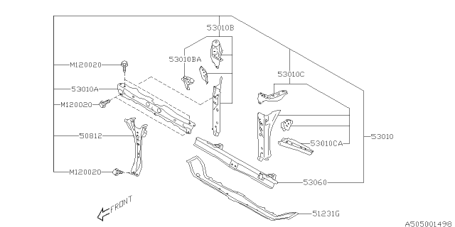 2015 Subaru Legacy Body Panel Diagram 6