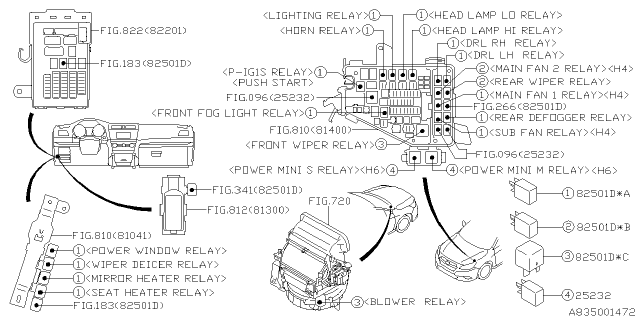 2019 Subaru Legacy Electrical Parts - Body Diagram 4