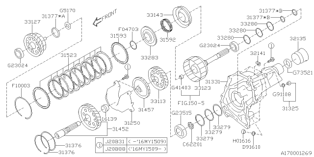 2016 Subaru Legacy COLR Diagram for 16139AA200