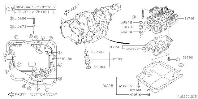 2018 Subaru Legacy Control Valve Diagram 2