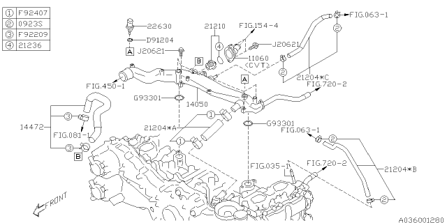 2016 Subaru Legacy Water Pipe Diagram 1
