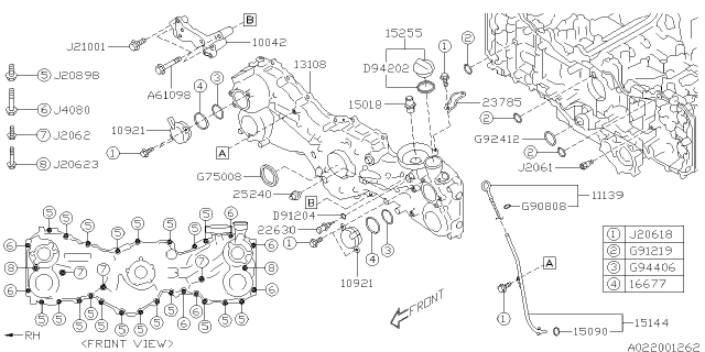 2017 Subaru Outback Switch Assembly Oil Pressure Diagram for 25240KA041