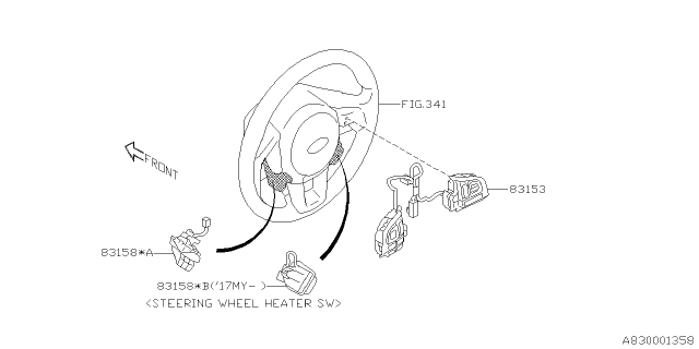 2017 Subaru Outback Switch - Instrument Panel Diagram 4