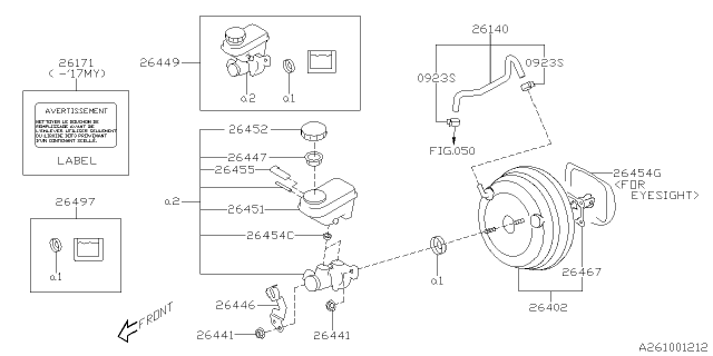 2017 Subaru Outback Brake System - Master Cylinder Diagram 2