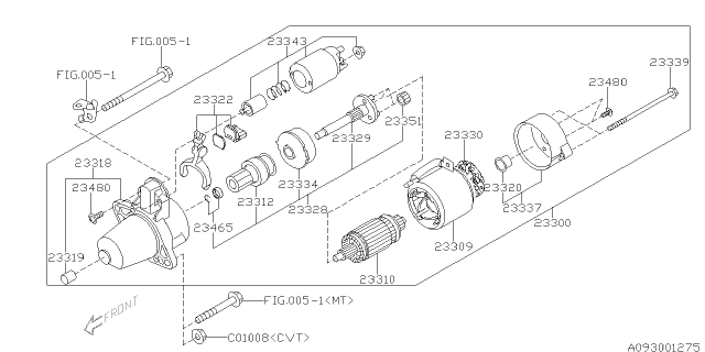 2016 Subaru Legacy Starter Diagram 3