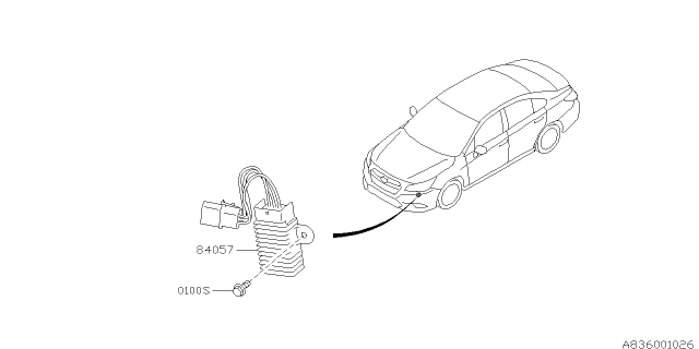 2015 Subaru Legacy Resistor Assembly Diagram for 84057AL000