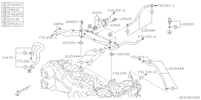 2018 Subaru Legacy Water Pipe Diagram 1