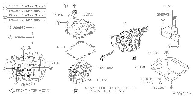 2019 Subaru Legacy Control Valve Diagram 1