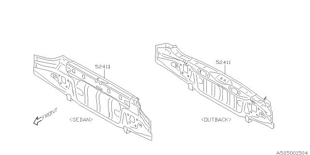 2015 Subaru Legacy Body Panel Diagram 7