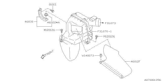 2016 Subaru Legacy Air Cleaner & Element Diagram 2