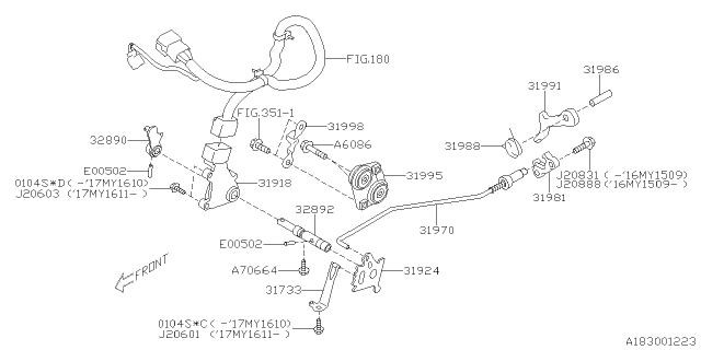 2016 Subaru Legacy Control Device Diagram 2