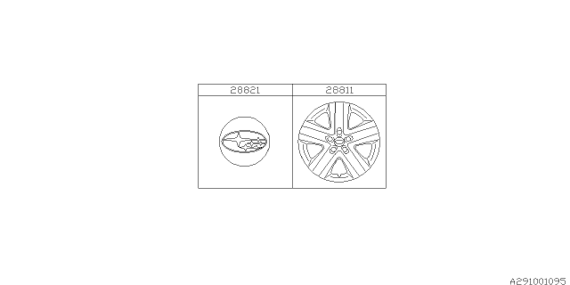 2016 Subaru Legacy Wheel Cap Diagram