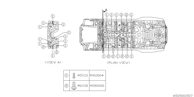 2018 Subaru Legacy Body Panel Diagram 11