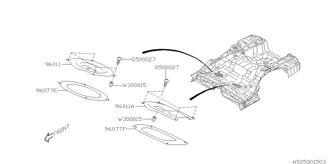 2016 Subaru Legacy Cover Fuel Right Diagram for 96011AL00A