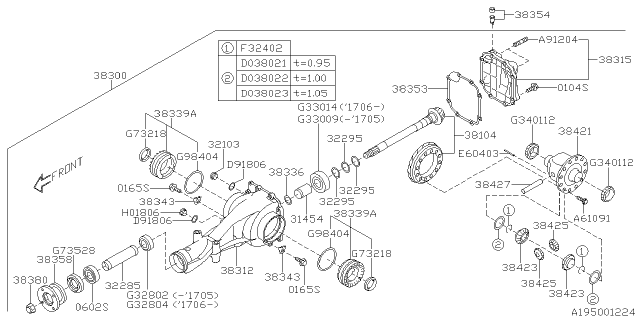 2015 Subaru Legacy Differential - Individual Diagram 3