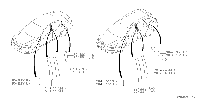 2016 Subaru Legacy Tape Diagram