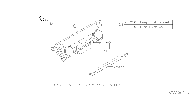 2017 Subaru Legacy Heater Control Diagram 1